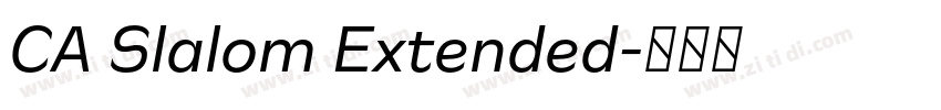 CA Slalom Extended字体转换